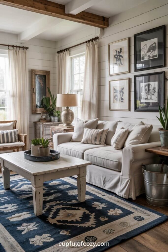 Navy Blue Area Rug_ Foundation Piece