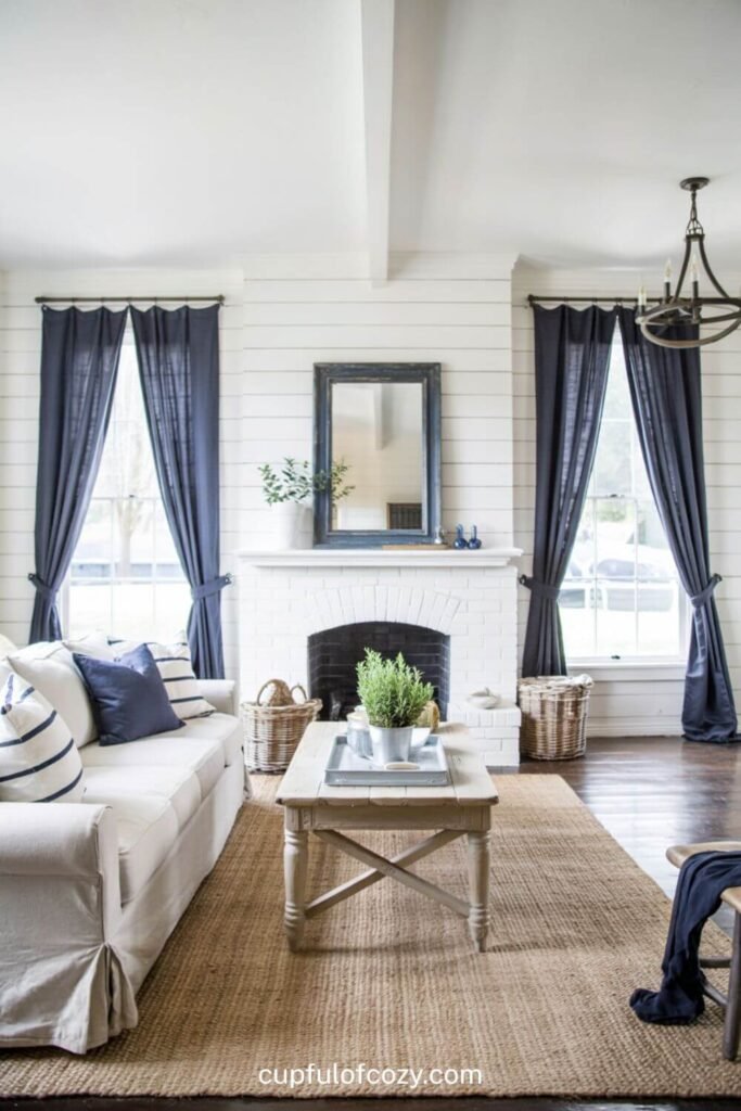 Navy Blue Curtains_ Framing Your View