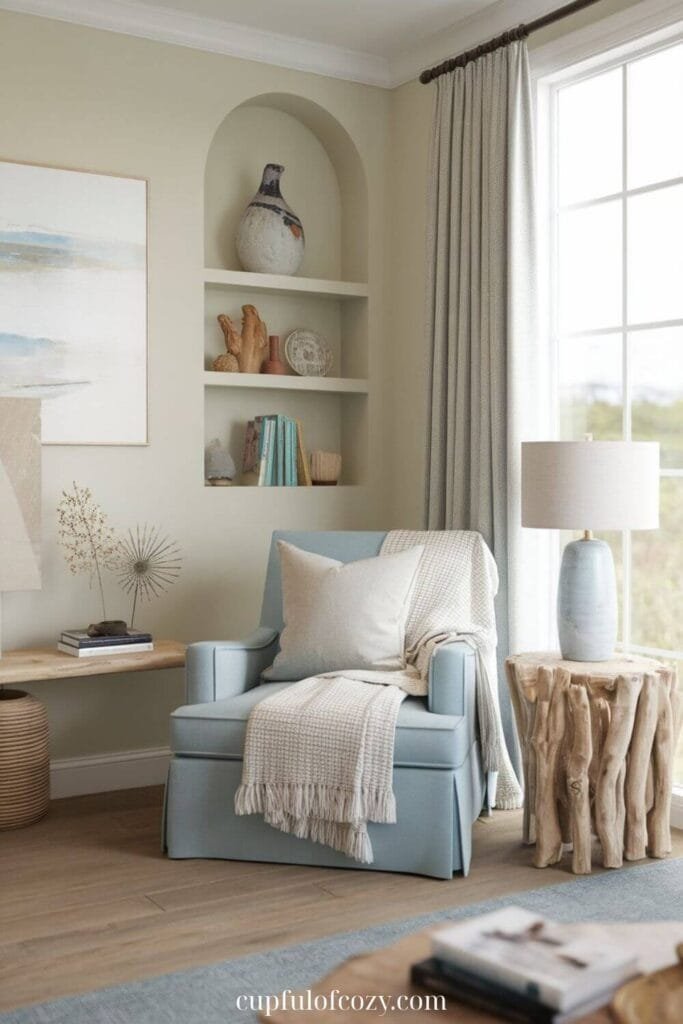 Pale Blue Armchair Living Room