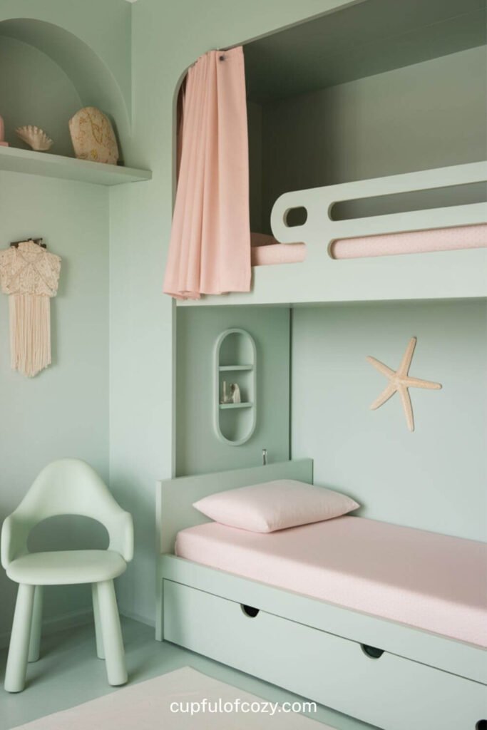 Pastel Beach Bungalow Bunks (2)