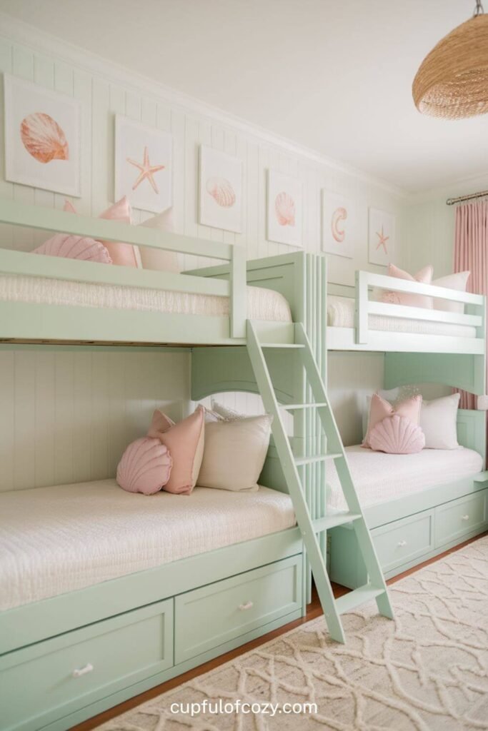 Pastel Beach Bungalow Bunks