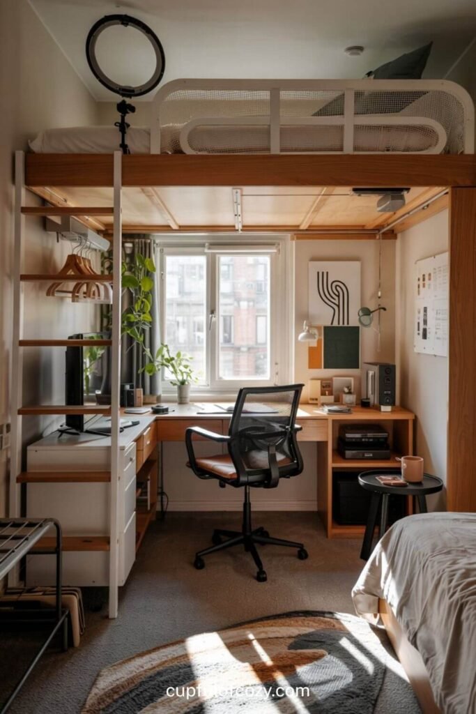 Remote Worker's Zoom-Ready Loft Bed