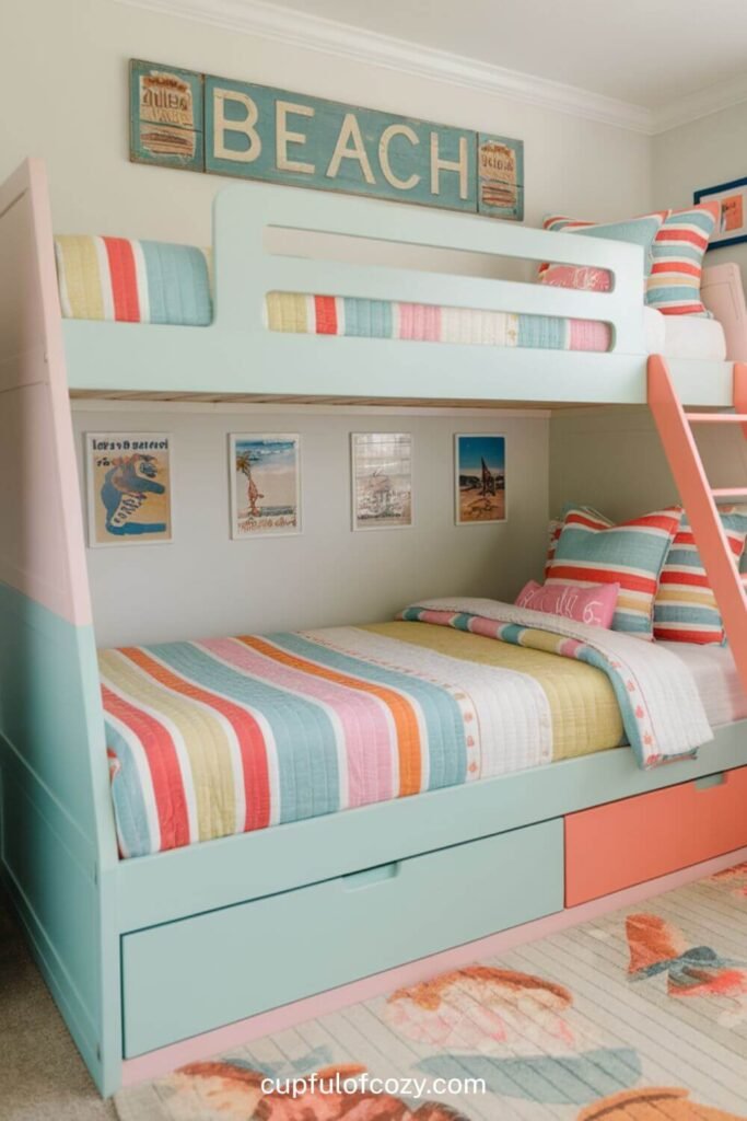 Retro Beach Motel Vibes For Bunk Beds