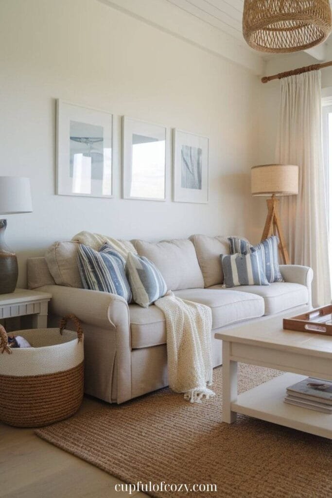 Rope Basket Storage Living Room