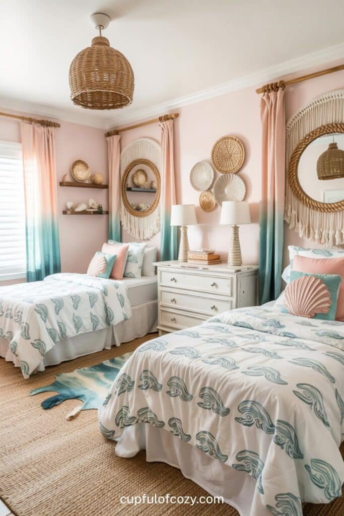Rope-Wrapped Mirror Frames for Nautical Vibe