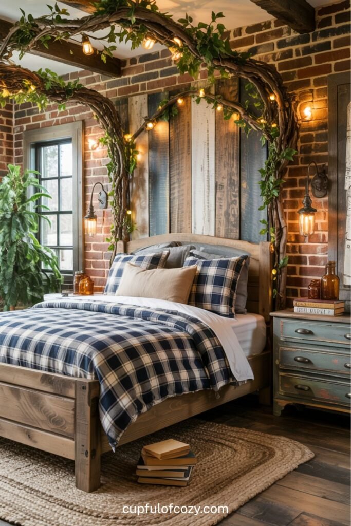 Rustic Grapevine Canopy Bedroom (2)
