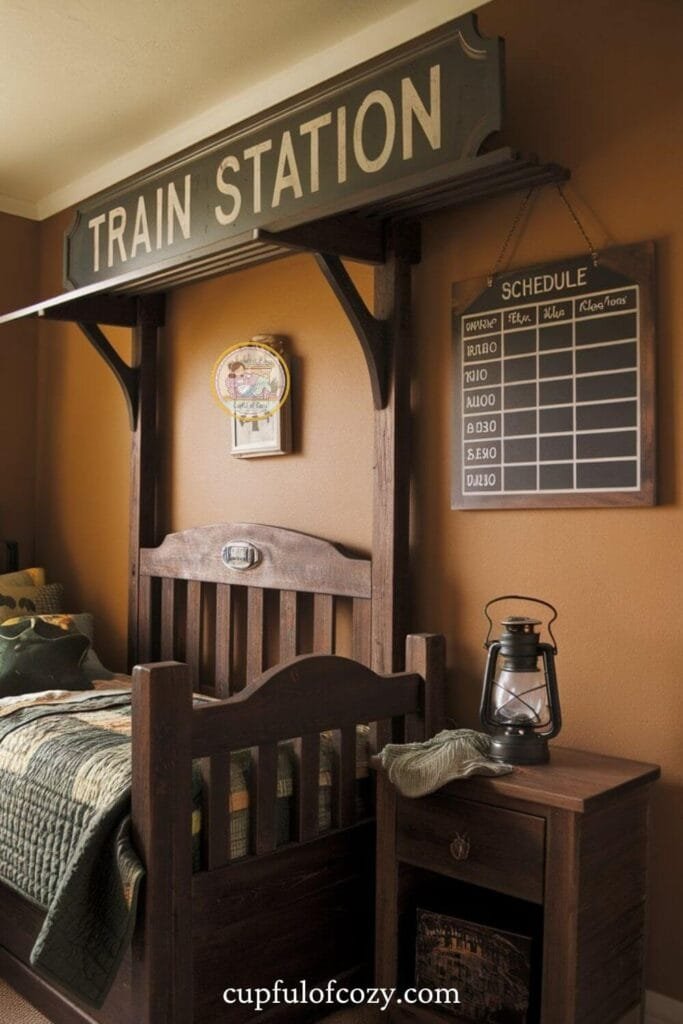 Rustic Train Depot Bedroom