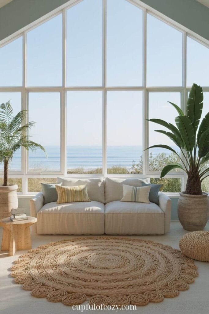 Sandy Beige Sofa Living Room