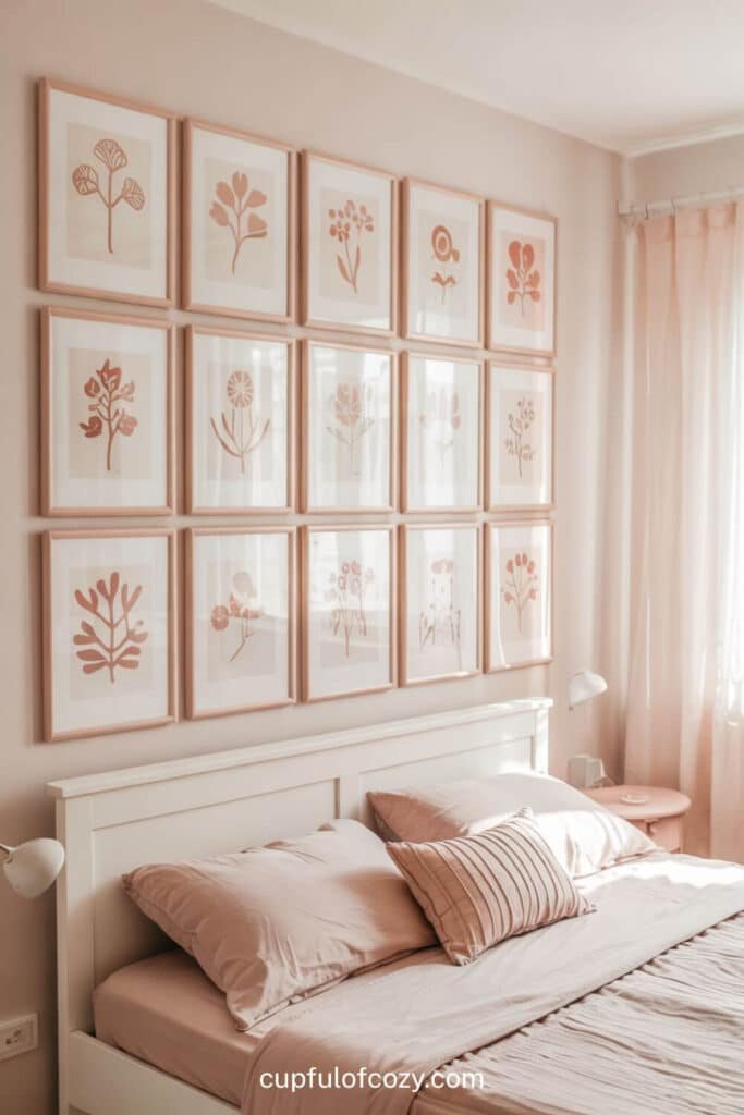 Scandi-Style Flower Prints in Pink Frames