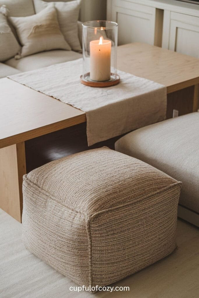 Seaspray Serenity Spot with Tweed Beige Living Room