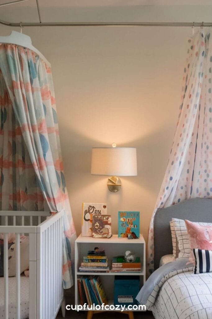 Side-by-Side Beds with Curtain Divide