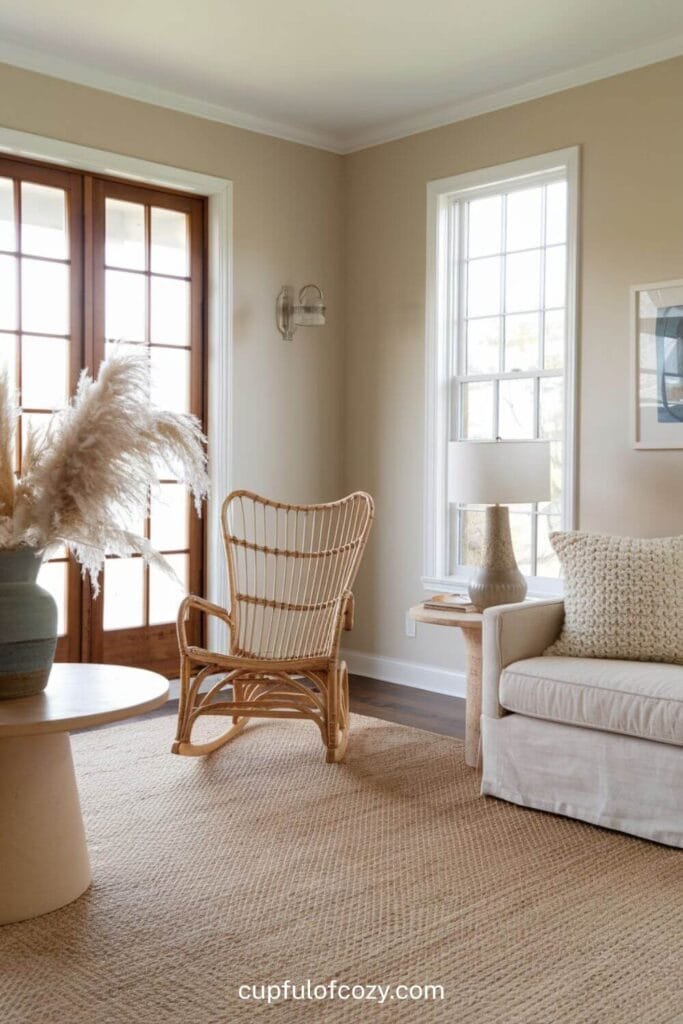 Sunbleached Beige Living Room with Rocker