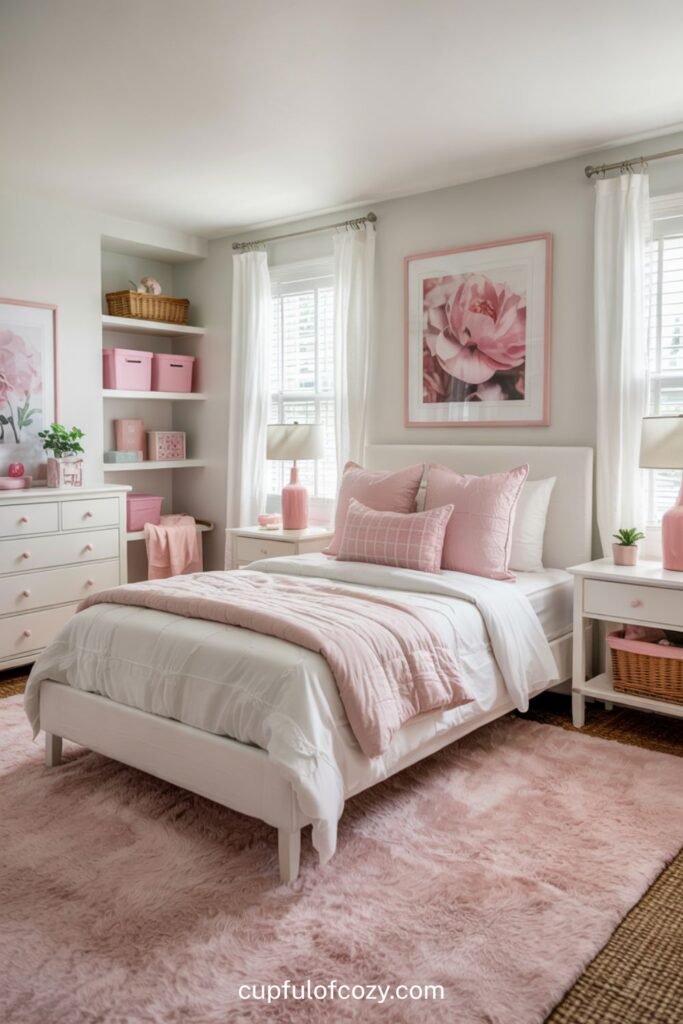 Sweet Pink and White Storage Solutions (2)