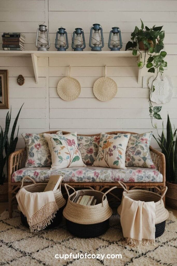 Tin Lanterns and Hemp Baskets