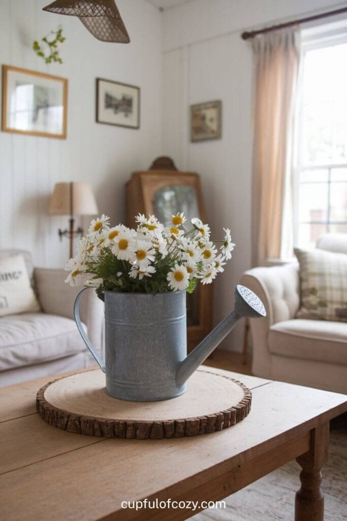 Tin Watering Can for Quirky Charm