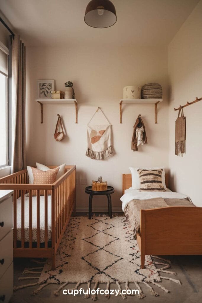 Toddler Bed with Crib at Angles
