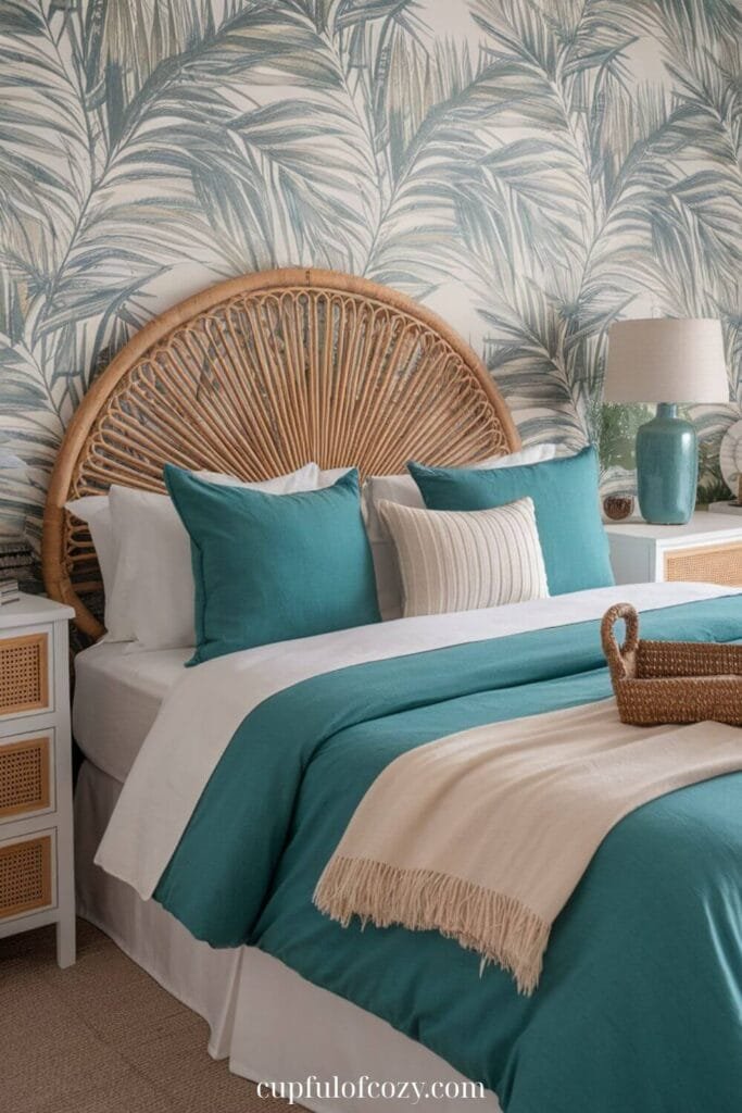 Tropical Teal Bedroom