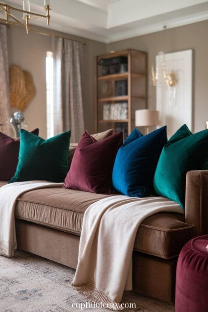 Velvet Pillow Living Room
