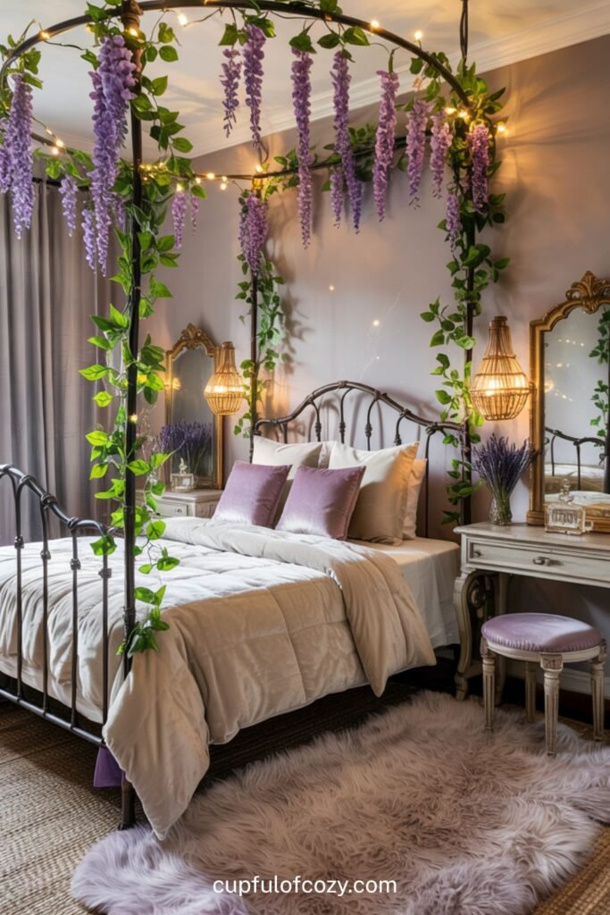 Whimsical Wisteria Canopy Bedroom