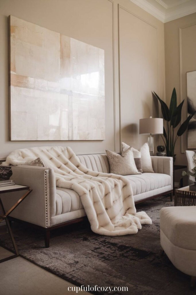 White Faux Fur Throw