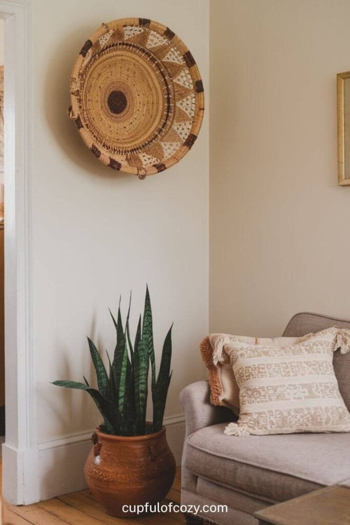 Woven Wall Basket for Artful Texture