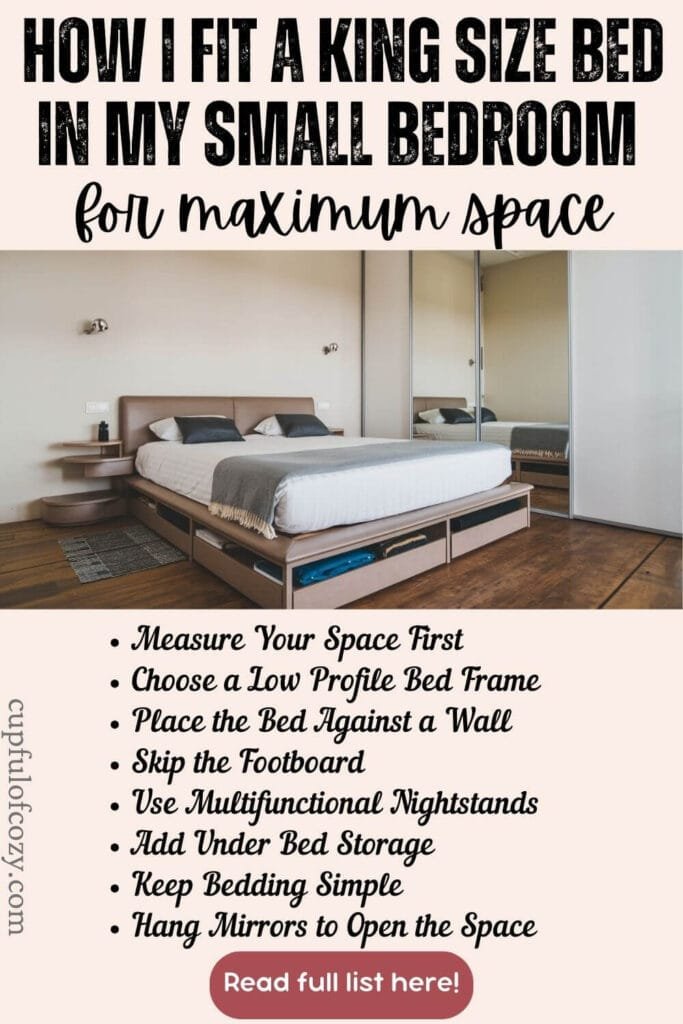 fit king bed in a small room