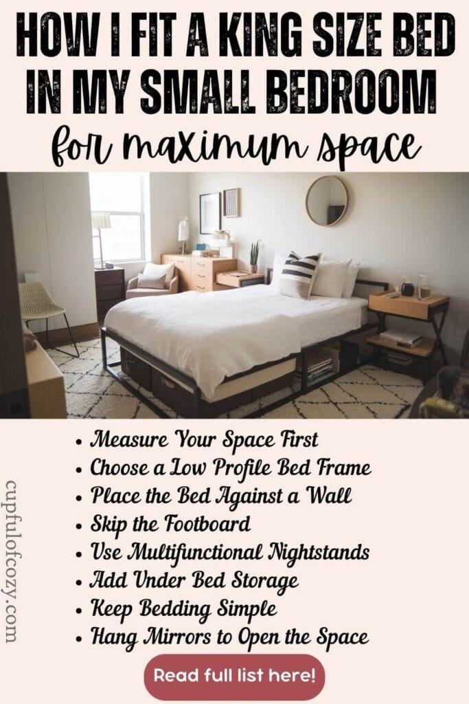 fit king bed in a small room