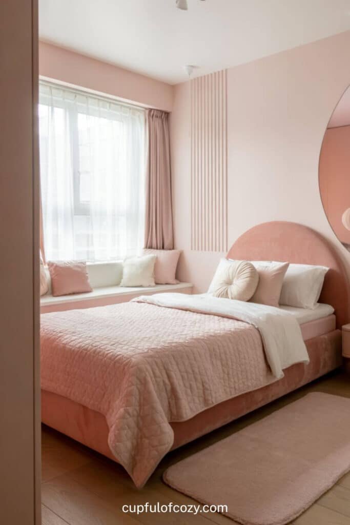 pink minimalist bedrooms for girls
