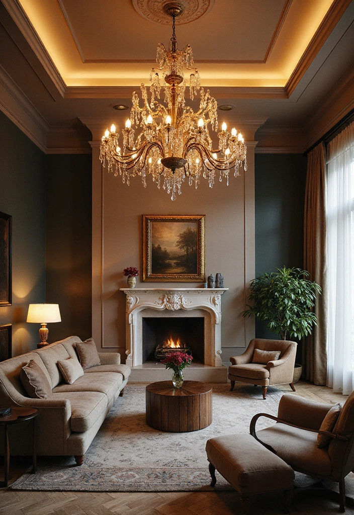 18 Cozy and Chic Modern Mediterranean Living Room Designs That Will Inspire You! - 7. Statement Lighting