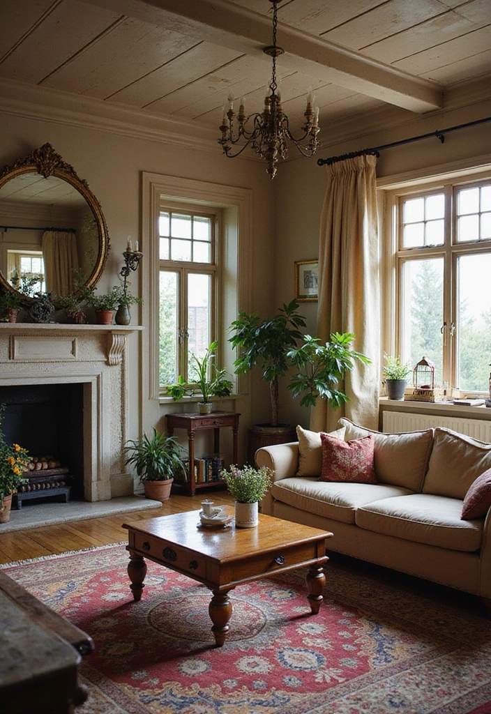 18 Cozy and Chic Modern Mediterranean Living Room Designs That Will Inspire You! - 15. Incorporating Vintage Elements
