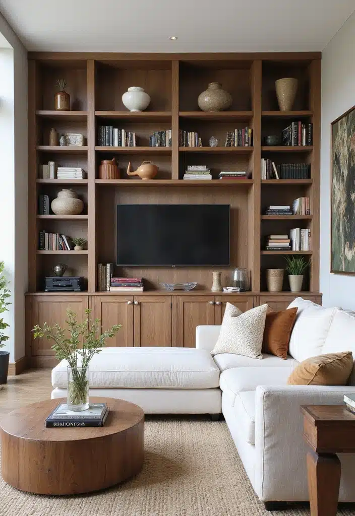 15 Old Money Living Room Ideas That Feel Timeless, Elegant, and Understated - 12. Custom Built-ins