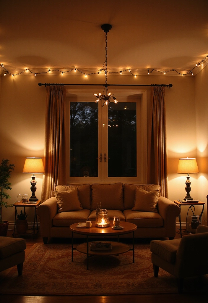 20 Elegant Living Room Makeover Ideas That Are Surprisingly Budget-Friendly! - 5. Lighting Matters