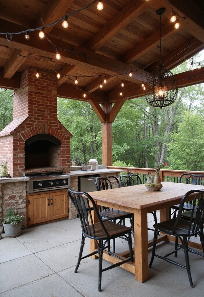 21 Jaw-Dropping Backyard Outdoor Kitchen Designs to Elevate Your Summer BBQs! - 1. Rustic Farmhouse Charm