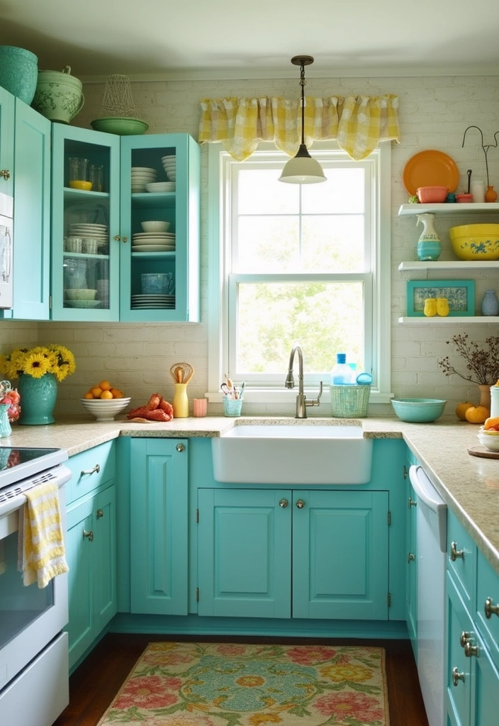 20 Gorgeous White and Blue Coastal Kitchen Ideas Perfect for a Beachy Atmosphere! - 9. Bright and Cheerful Accessories