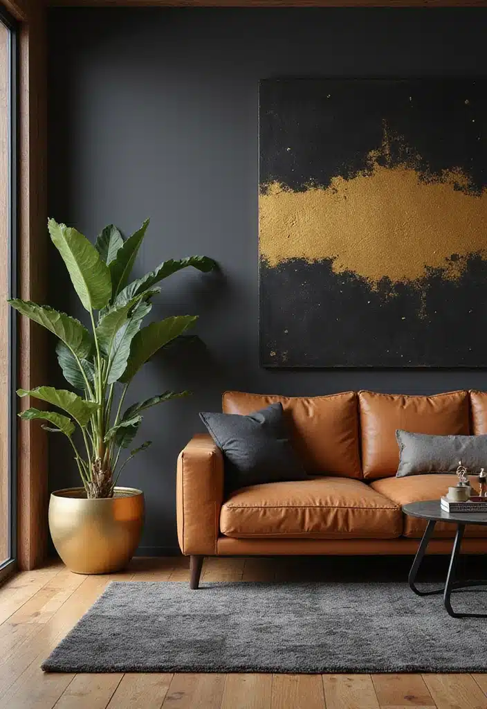 20 Jaw-Dropping Cream Black and Gold Living Room Designs You Need to See! - 12. Mixing Material Finishes