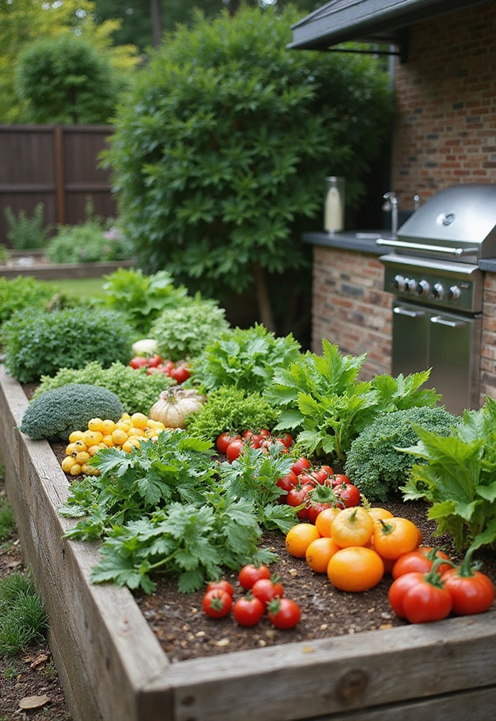 20 Creative and Cheap Outdoor Kitchen Ideas That Will Impress Your Guests! - 25. Raised Garden Bed