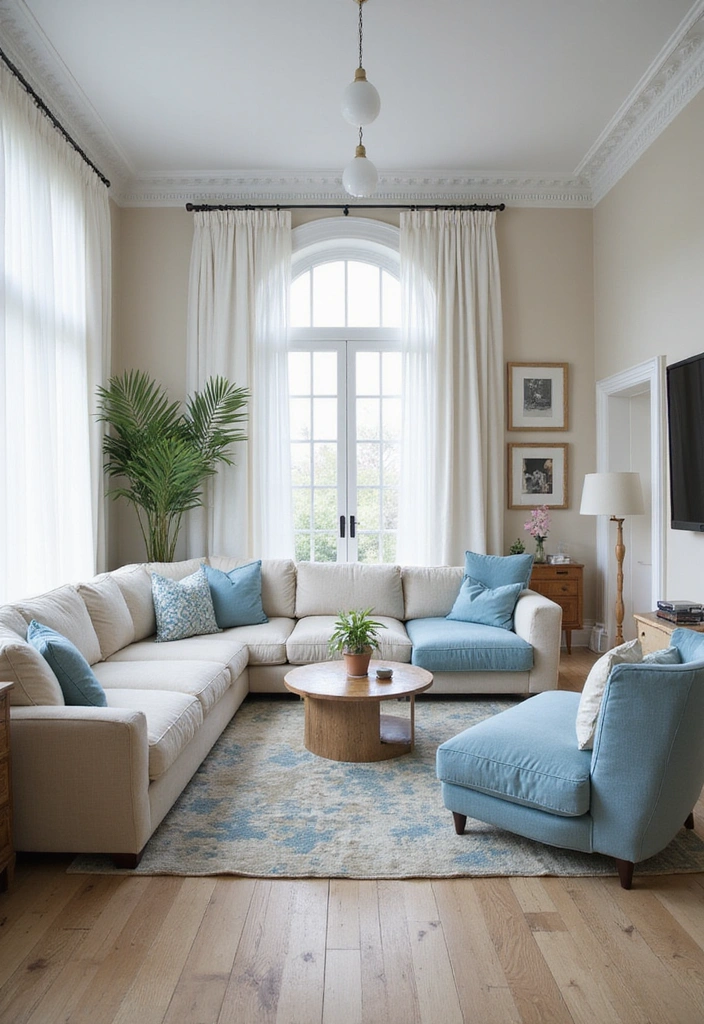 18 Cozy and Chic Modern Mediterranean Living Room Designs That Will Inspire You! - 1. Coastal Breezy Vibes