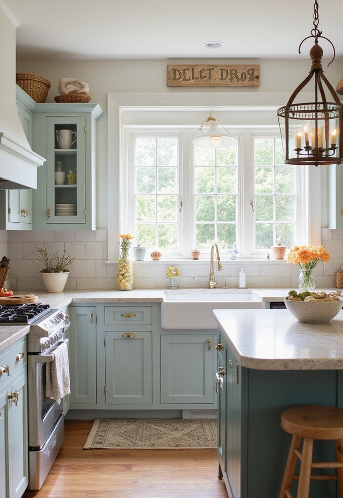 20 Gorgeous White and Blue Coastal Kitchen Ideas Perfect for a Beachy Atmosphere! - 20. Seasonal Decor Changes