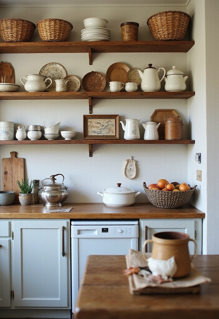 Step By Step: How to Create a Moody Vintage Kitchen That Tells a Story - 6. Maximize Storage with Vintage Racks
