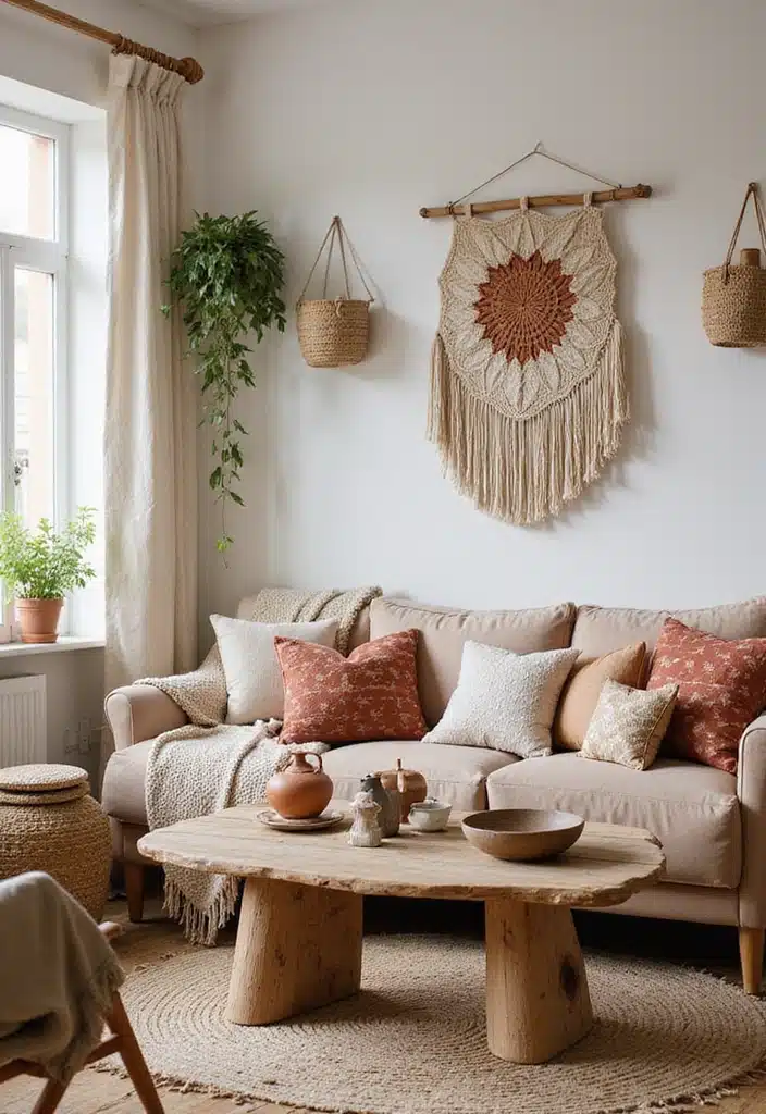 20 Boho Modern Living Room Inspirations That Add Warmth to Your Home! - 4. Artisan Craftsmanship