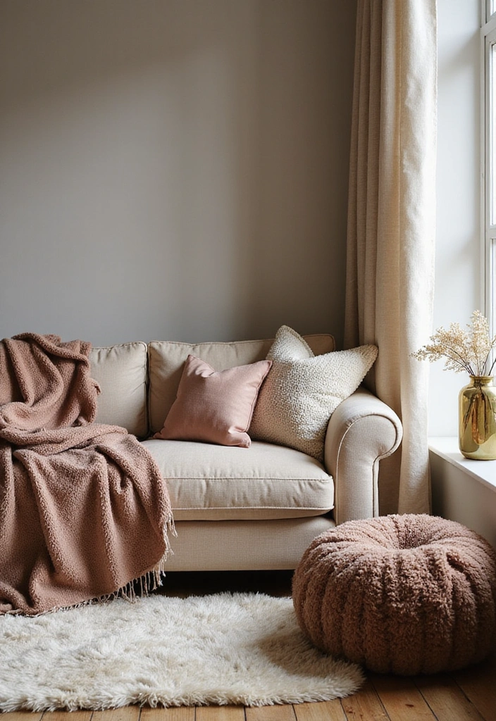 20 Elegant Living Room Makeover Ideas That Are Surprisingly Budget-Friendly! - 4. Luxurious Textiles on a Budget
