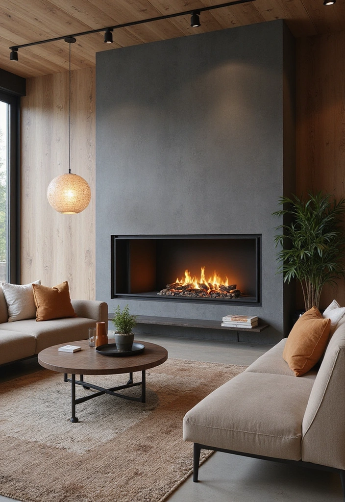18 Cozy and Chic Modern Mediterranean Living Room Designs That Will Inspire You! - 17. Modern Fireplaces