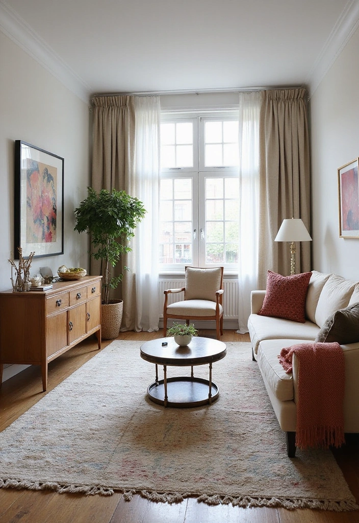 20 Elegant Living Room Makeover Ideas That Are Surprisingly Budget-Friendly! - 9. Layered Rugs