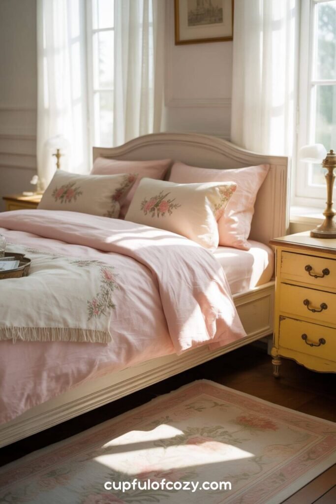 Antique Brass Details with Pastel Accents