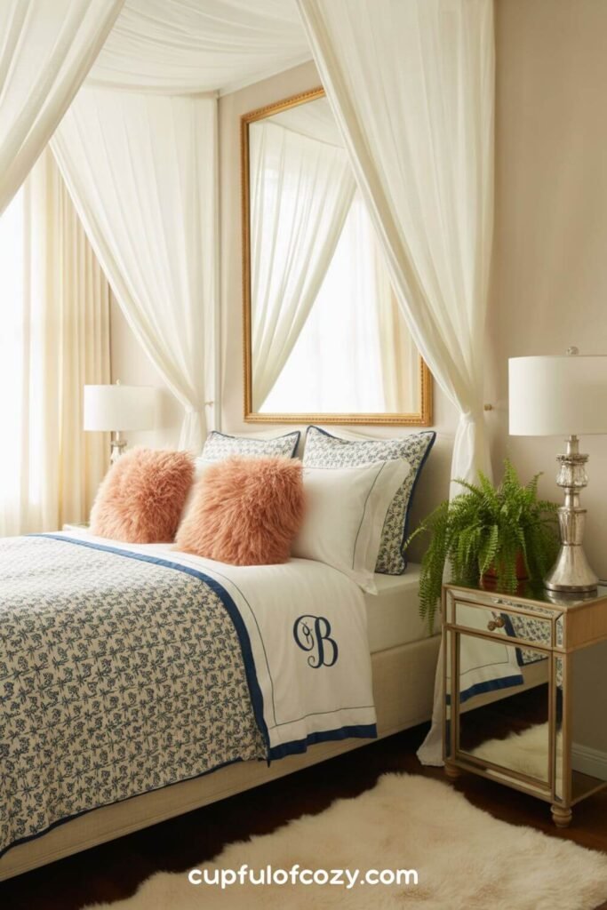 Block Print Bedding with Monogrammed Shams