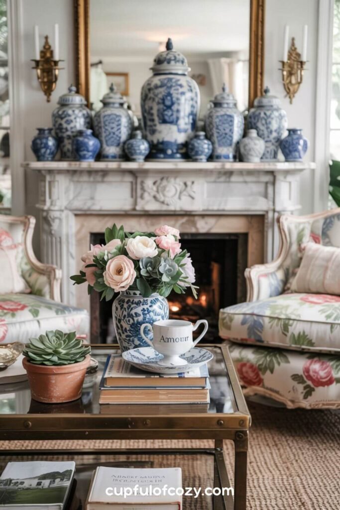Blue And White Porcelain As Decor Accents
