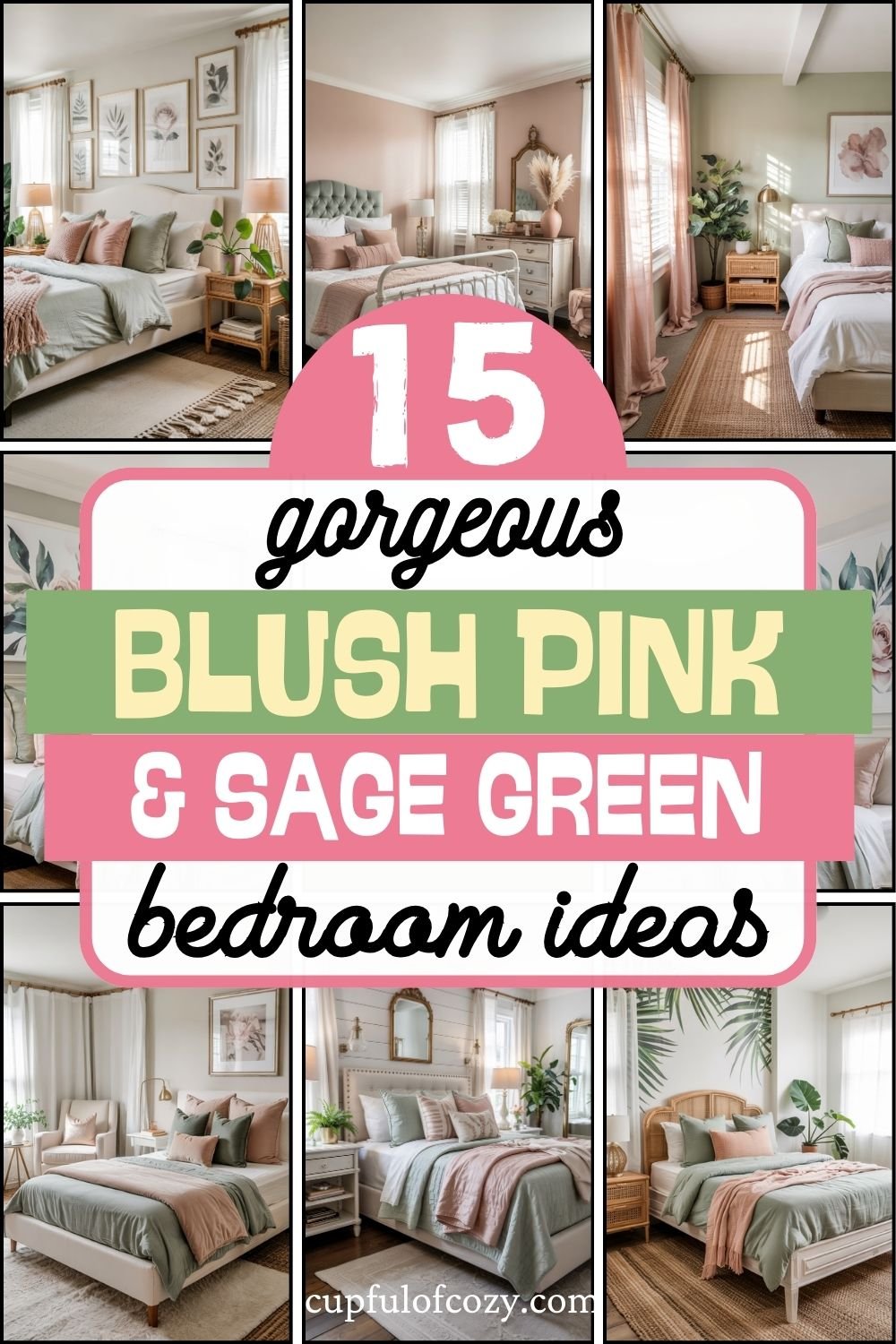15 Beautiful Blush Pink and Sage Green Bedroom Ideas for Calm & Sweet Vibes