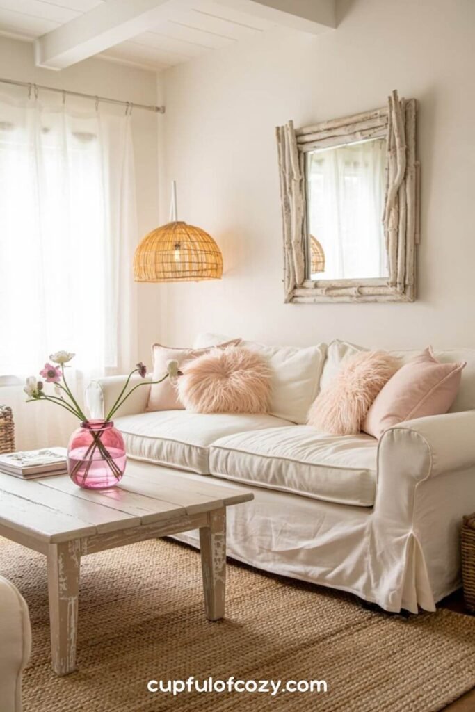 Cloud-Like White Slipcovered Sofas