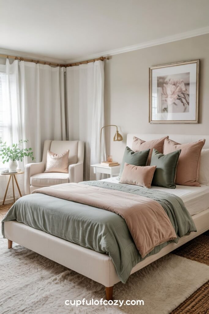 Cozy Reading Nook with Mixed Pillows