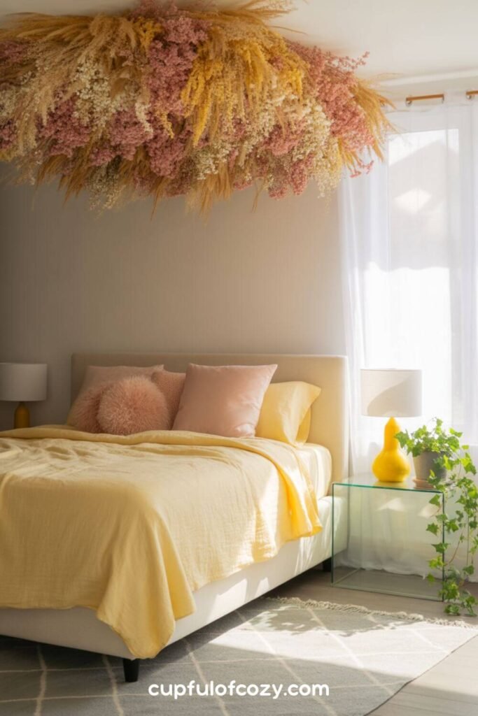 Dried Flower Hanging Installation